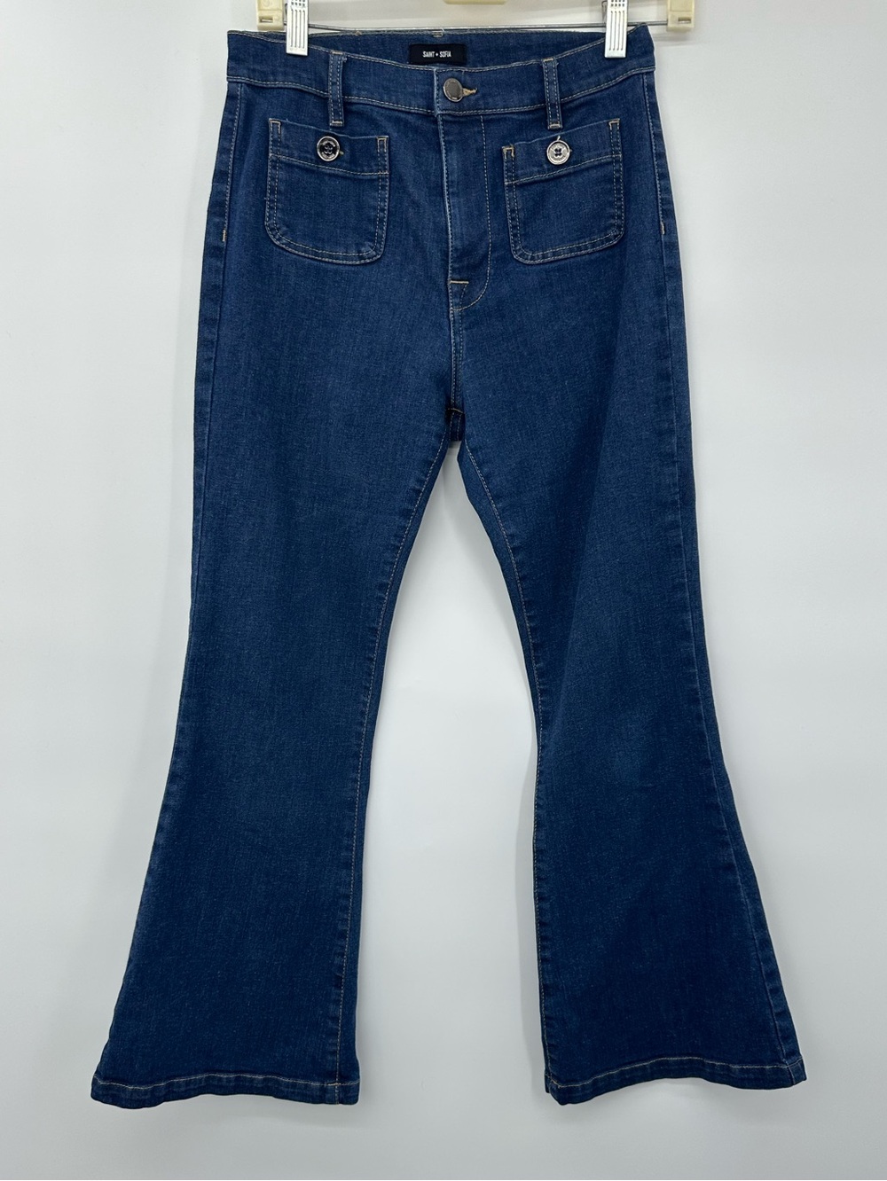 Saint + Sofia Flare Leg cropped Jeans size 28